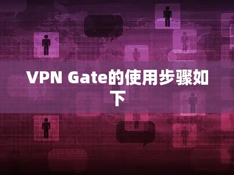 VPN Gate的使用步骤如下 VPN Gate的使用步骤如下